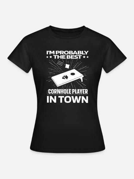Cornhole Blind Hole Game Funny - Women's T-Shirt - black