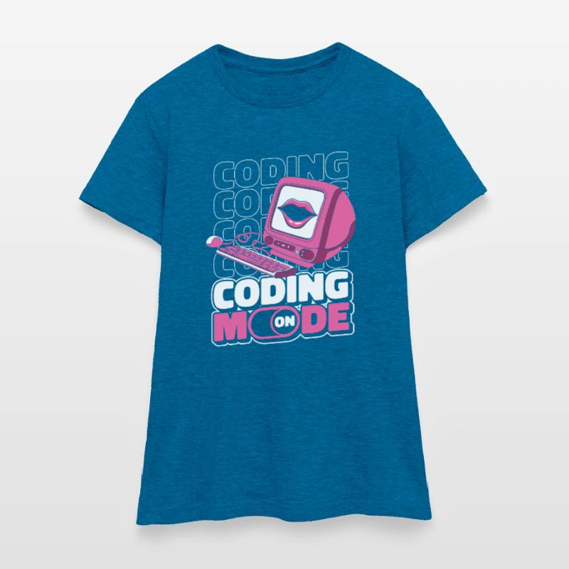 Développeur Coder Programmeur Mode activé T-shirt Femme