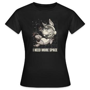 Muli Esel Astronaut I Need More Space - Frauen T-Shirt - Schwarz - Vorne - AI Model Female 172 dark (172cm)