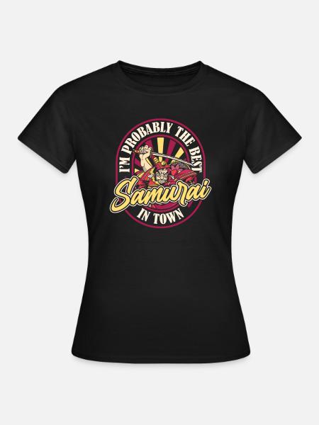 Samurai Katana - Frauen T-Shirt - Schwarz