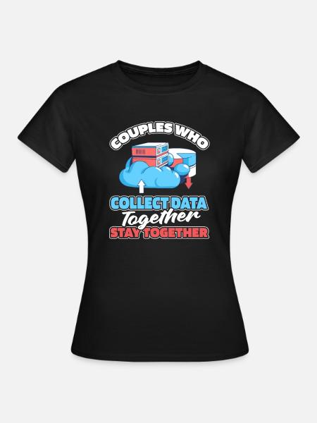 Data Science Data Analyst Paar - Frauen T-Shirt - Schwarz