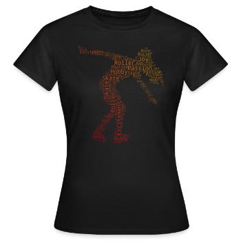 Roller Skating Roller Skates Roller Skating - Frauen T-Shirt - Schwarz - Vorne - AI Model Female 172 dark (172cm)