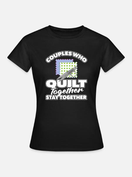 Quilting Paar - Frauen T-Shirt - Schwarz