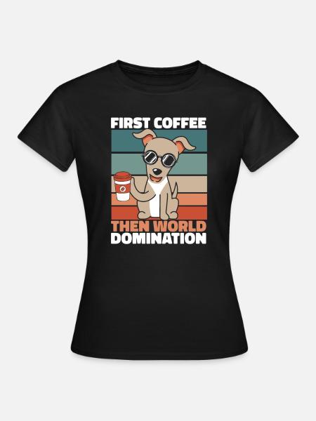 Greyhound Windhund Kaffee - Frauen T-Shirt - Schwarz