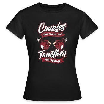 Couple d’arts martiaux mixtes - T-shirt Femme - noir - Devant - AI Model Female 172 dark (172cm)