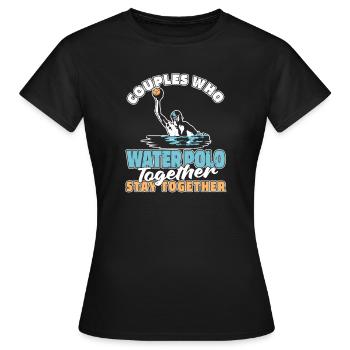 Wasserball Wasserballer Paar - Frauen T-Shirt - Schwarz - Vorne - AI Model Female 172 dark (172cm)
