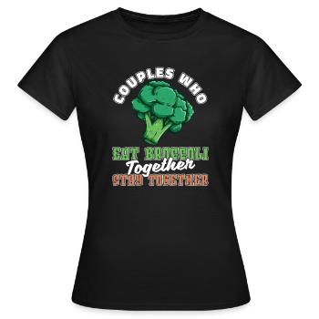Broccoli Pair - Women's T-Shirt - black - Front - AI Model Female 172 dark (172cm)