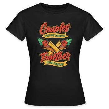 Burrito pair - Women's T-Shirt - black - Front - AI Model Female 172 dark (172cm)