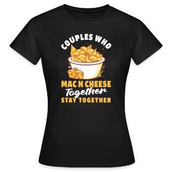 Mac N Cheese Mac And Cheese Paar - Frauen T-Shirt - Schwarz - Vorne - AI Model Female 172 dark (172cm)