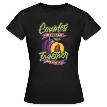 Plum pair - Women's T-Shirt - black - Front - AI Model Female 172 dark (172cm)