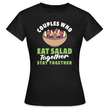 Salade de légumes Paire de légumes - T-shirt Femme - noir - Devant - AI Model Female 172 dark (172cm)