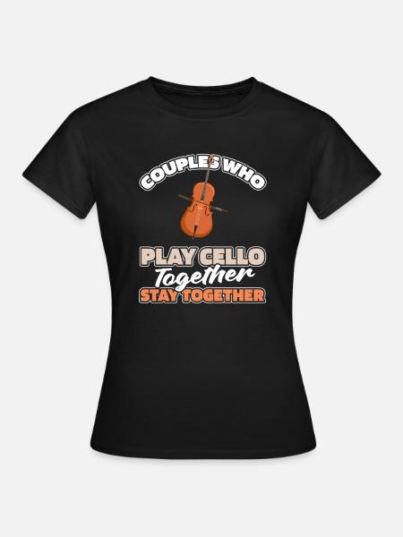 Cello Cellist Paar - Frauen T-Shirt - Schwarz