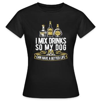 Bartender Bartender Dog - Women's T-Shirt - black - Front - AI Model Female 172 dark (172cm)