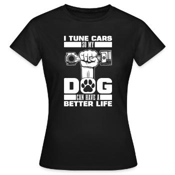 Tournevis Tuning Tuner Dog - T-shirt Femme - noir - Devant - AI Model Female 172 dark (172cm)