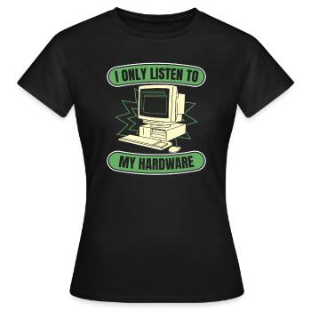 Entwickler Coder Programmierer Hardware - Frauen T-Shirt - Schwarz - Vorne - AI Model Female 172 dark (172cm)