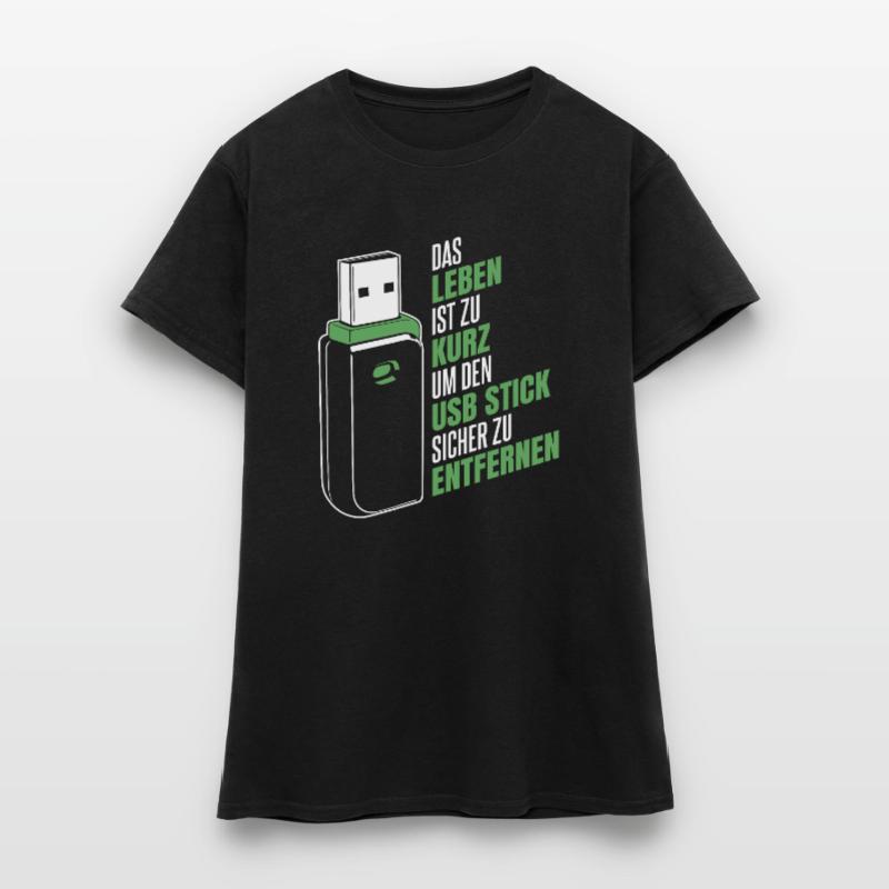 Entwickler Coder Programmierer USB Frauen T-Shirt