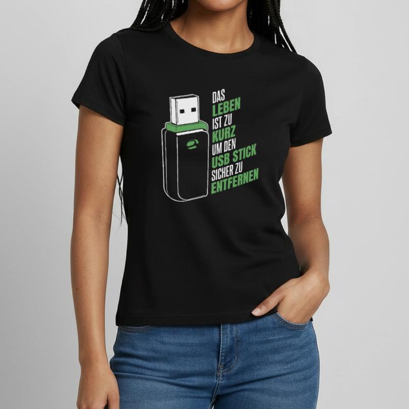Entwickler Coder Programmierer USB Frauen T-Shirt