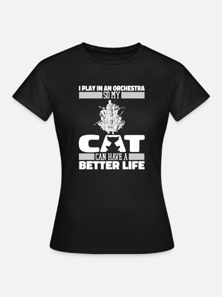 Orchester Katze - Frauen T-Shirt - Schwarz