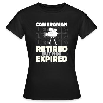 Kameramann Im Ruhestand - Frauen T-Shirt - Schwarz - Vorne - AI Model Female 172 dark (172cm)