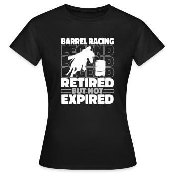 Barrel Racing Barrel Racing Pensioner - Women's T-Shirt - black - Front - AI Model Female 172 dark (172cm)