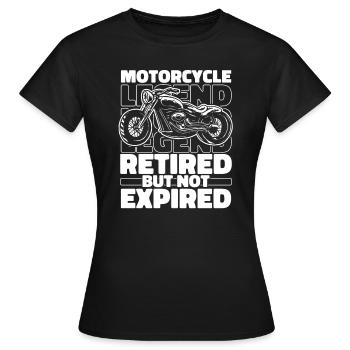 Retired Motorcycle Biker Motorbike - Women's T-Shirt - black - Front - AI Model Female 172 dark (172cm)
