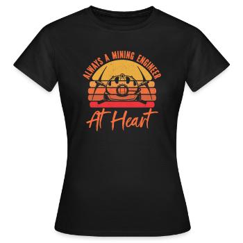 Ingénieur Ingénieur Minier - T-shirt Femme - noir - Devant - AI Model Female 172 dark (172cm)
