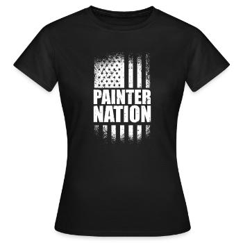 Painter Varnisher Nation Painter Nation - Women's T-Shirt - black - Front - AI Model Female 172 dark (172cm)