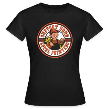 Maler Lackierer Lokal - Frauen T-Shirt - Schwarz - Vorne - AI Model Female 172 dark (172cm)