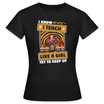 Enseignante maternelle Assistante maternelle - T-shirt Femme - noir - Devant - AI Model Female 172 dark (172cm)
