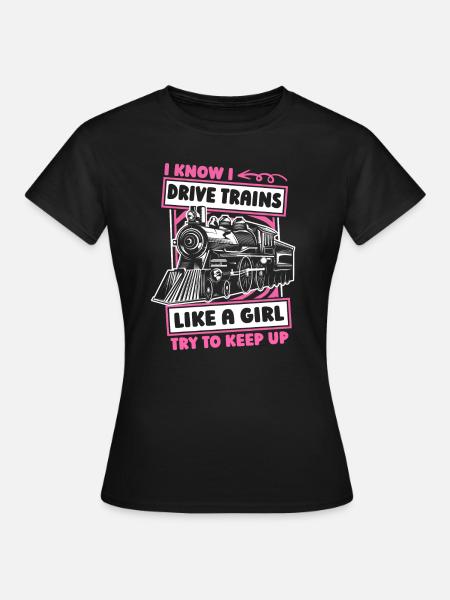 Train driver girl train driver - Women's T-Shirt - black