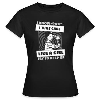 Screwdriver Tuning Tuner Girl - T-shirt Femme - noir - Devant - AI Model Female 172 dark (172cm)