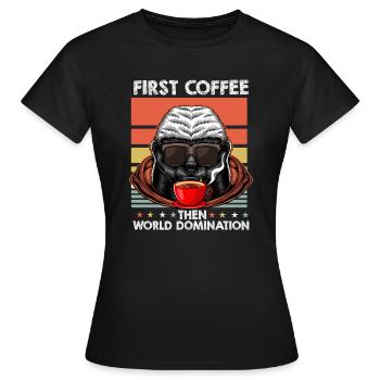 Honey Badger Ratel Lunettes de soleil Café - T-shirt Femme - noir - Devant - AI Model Female 172 dark (172cm)