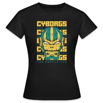 Robotique Ai Robot Cyborg - T-shirt Femme - noir - Devant - AI Model Female 172 dark (172cm)