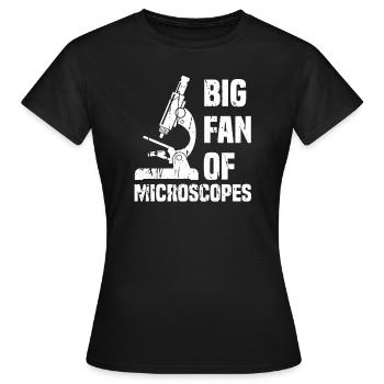 Biologie Biologe Mikroskop - Frauen T-Shirt - Schwarz - Vorne - AI Model Female 172 dark (172cm)