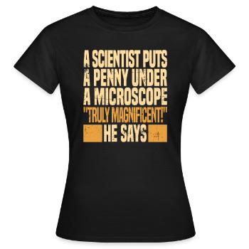 Biologiste biologiste Lustig - T-shirt Femme - noir - Devant - AI Model Female 172 dark (172cm)