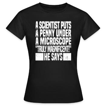 Biologiste biologiste Lustig - T-shirt Femme - noir - Devant - AI Model Female 172 dark (172cm)