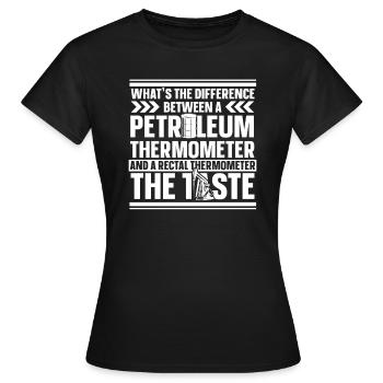 Plate-forme pétrolière des champs pétrolifères - T-shirt Femme - noir - Devant - AI Model Female 172 dark (172cm)