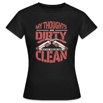 Schweißer Schlosser Sauber - Frauen T-Shirt - Schwarz - Vorne - AI Model Female 172 dark (172cm)