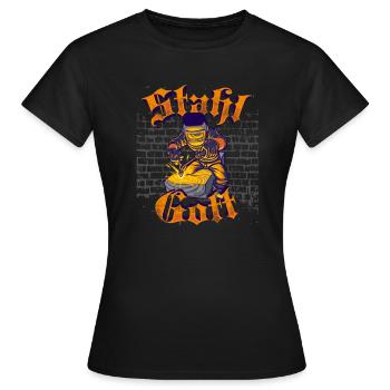 Welder locksmiths steal Schweier - Women's T-Shirt - black - Front - AI Model Female 172 dark (172cm)