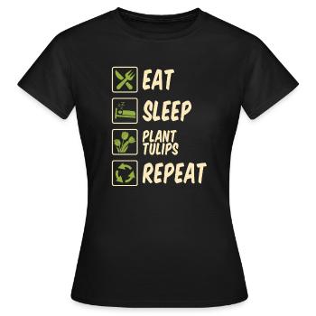 Tulpen Tulpen - Frauen T-Shirt - Schwarz - Vorne - AI Model Female 172 dark (172cm)