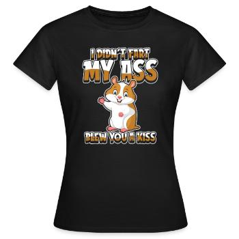 Hamster doré Hamster - T-shirt Femme - noir - Devant - AI Model Female 172 dark (172cm)