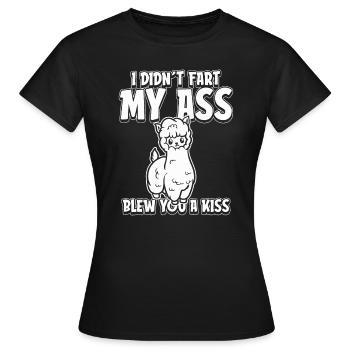 Lama Llama Ironie - T-shirt Femme - noir - Devant - AI Model Female 172 dark (172cm)