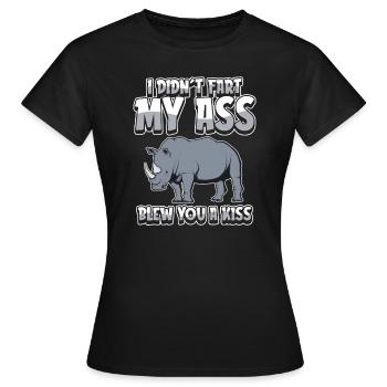 Nashorn Rhino - Frauen T-Shirt - Schwarz - Vorne - AI Model Female 172 dark (172cm)