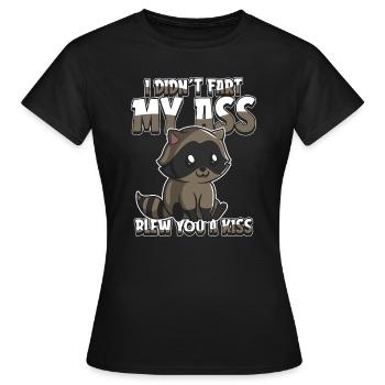 Ironie du raton laveur - T-shirt Femme - noir - Devant - AI Model Female 172 dark (172cm)