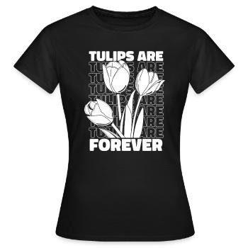Tulipes Tulipes - T-shirt Femme - noir - Devant - AI Model Female 172 dark (172cm)
