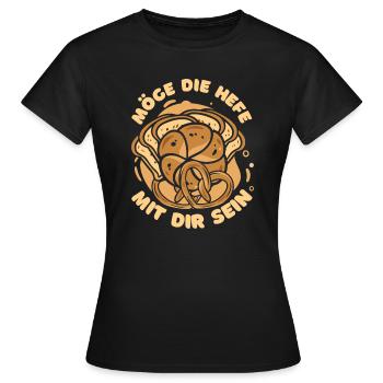 Backen Bäcker Bäckerei Hefe Bckermeister - Frauen T-Shirt - Schwarz - Vorne - AI Model Female 172 dark (172cm)