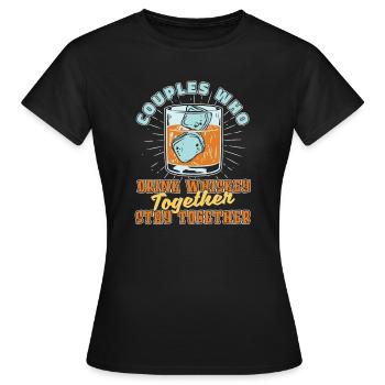 Paire de whisky Whisky - T-shirt Femme - noir - Devant - AI Model Female 172 dark (172cm)