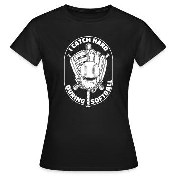 Receveur de balle molle - T-shirt Femme - noir - Devant - AI Model Female 172 dark (172cm)