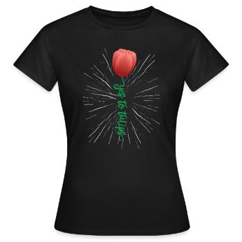 Tulpen Tulpen - Frauen T-Shirt - Schwarz - Vorne - AI Model Female 172 dark (172cm)