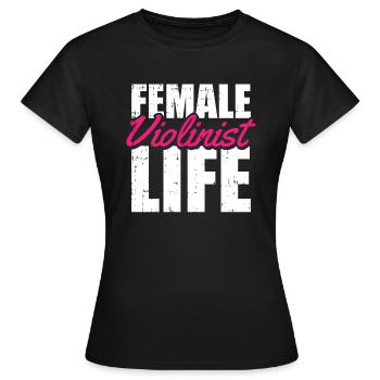 Violin Violin - Women's T-Shirt - black - Front - AI Model Female 172 dark (172cm)